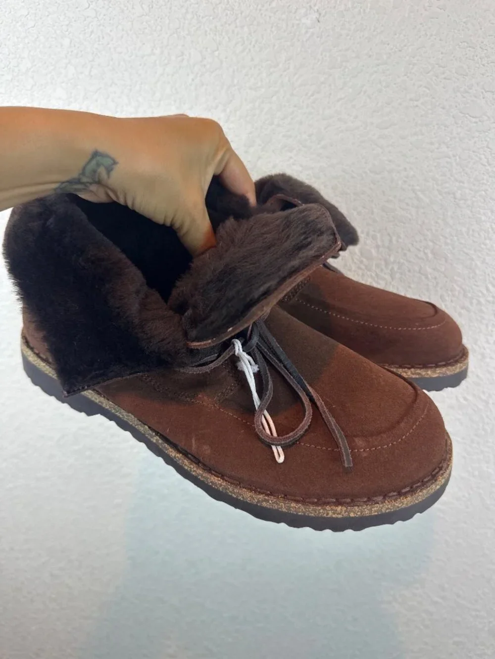 Birkenstock Buckley Shearling Clogs Bakki Brown Suede Womens EU 41 US 10 Lined